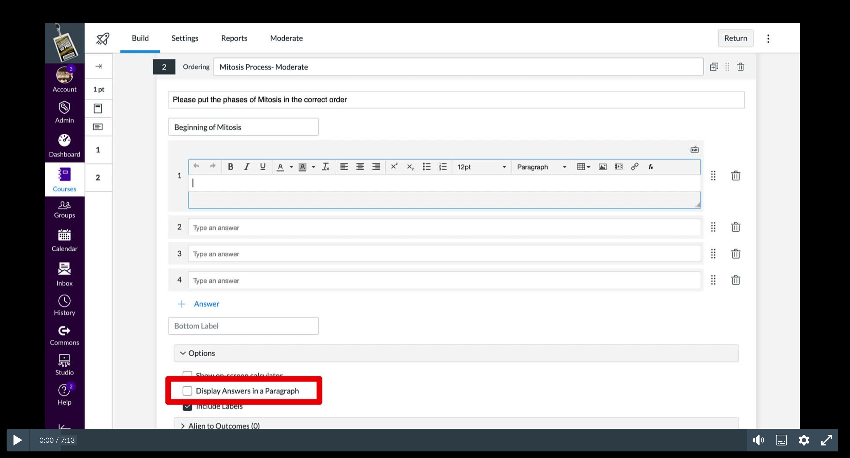 New Quizzes Question Type